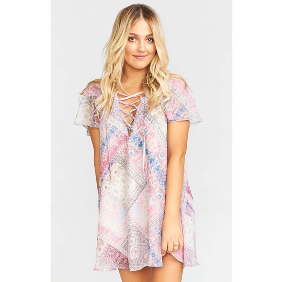 Show Me Your Mumu Kylie lace up bandana print dress - Picture 1 of 6